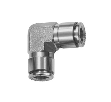 Push-in L-connector, for hose exterior Ø 4, Stainless steel