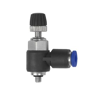 Throttle check valve »Blue Series« mini Supply air throttle M3 o.