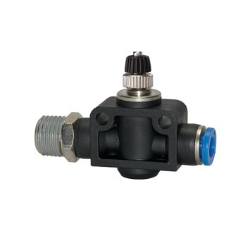 Throttle check valve »Blue Series«, Straight, R 1/8 o.