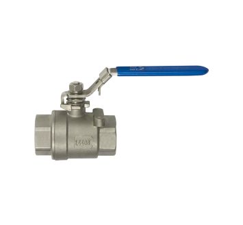 Stainless steel ball valve, 2-piece, IT/IT thread, G 3/8, DN 10