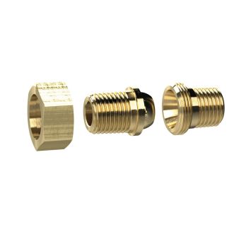 Rem. double threaded nipple, con. sealing, R 1/8 o.,R 1/8 o.Brass