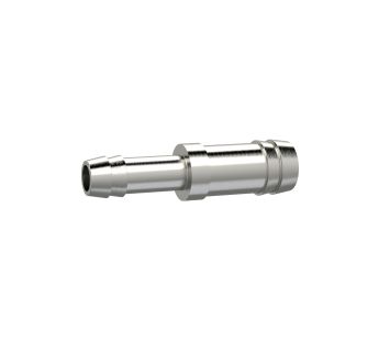 Double hose connector, for hose I.D. 6, 9 mm, nickel-plated brass