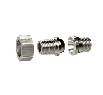 Rem. double threaded nipple, con. sealing, R 1/2 o., R 1/2 o.