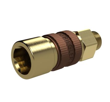 Captive quick-connect coupling I.D. 5, G 1/8 ET, brown