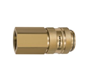 Quick-connect coupling I.D. 19, Bright brass, G 1 1/4 IT