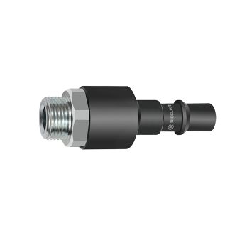 Nipple f. coupl. I.D.11, check valve, ISO 6150 C, Steel, G 1/2 ET