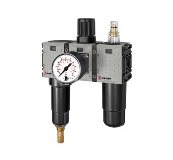 Service unit 3-part »FUTURA-mini« Metal container, G 1/4, 0.5-8