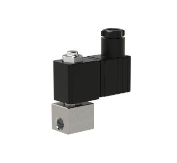 2/2 solenoid valve, NC, St.steel, G1/8, FPM, direct.opera.,24V DC