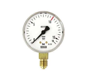 Working pressure gauge for Cylinder pressure regul., O2, 0-16 bar