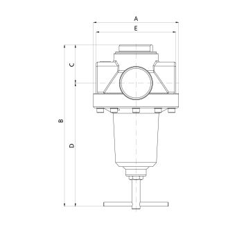 Constant pressure regulator, size 2, G 1/2, 0.5 - 25 bar
