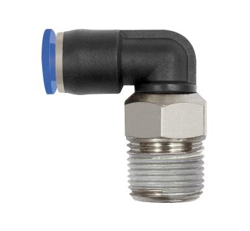 Push-in L-fitting »Blue Series« mini, rotating, R 1/8