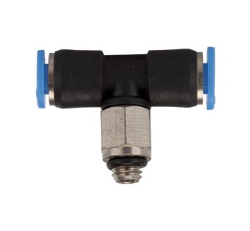 Push-in T-fitting »Blue Series« mini, rotating, M3