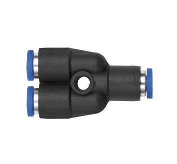 Push-in Y-connector »Blue Series« mini, for hose exterior Ø 6 mm