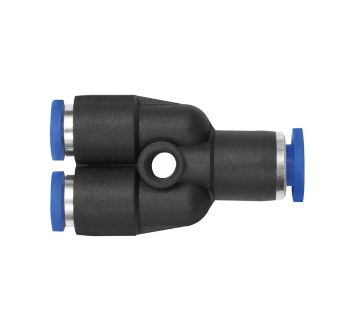 Push-in Y-connector »Blue Series« mini, red., hose exterior Ø 6/4