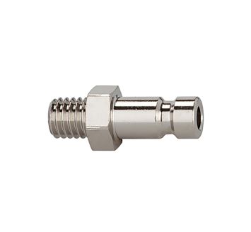 Nipple for couplings I.D. 2.7, St. steel 1.4305, G 1/8 ET, AF 11