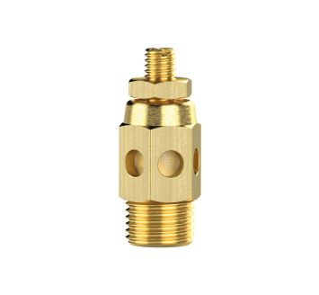 Silencer, Sintered bronze, brass housing, adjustable, G 1/8