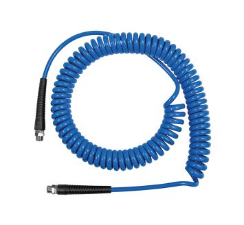 Spiral hose, fitt., rotat., kink protect. spring, PU, Ø8x5, 6m