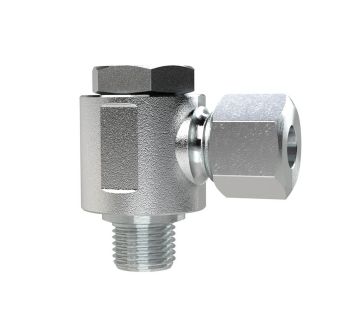 Pivoting angled fitting, M14x1.5 o., Pipe exterior Ø 8