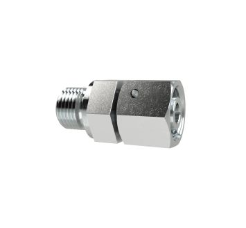 Adjustable male connector, G1/2o., Pipe ext.Ø16, galvanised steel