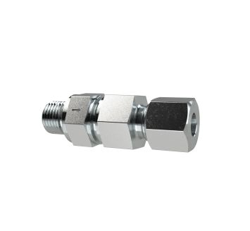 Non-return valve, G1/4o., Pipe ext. Ø8mm, PN max.400, galv. steel