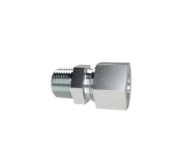 Straight screw-in fitting, M8o. Pipe ext.Ø4, galvanised steel