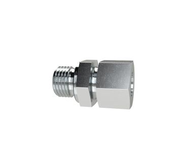 Straight screw-in fitting, M14o. Pipe ext.Ø10, galvanised steel