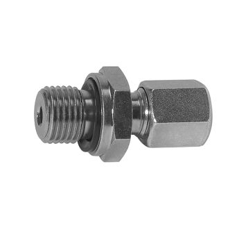 Straight screw-in fitting, G 1o. Pipe ext.Ø22, galvanised steel