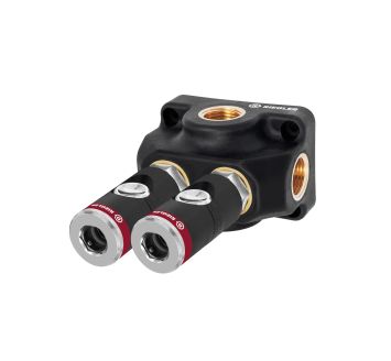 Universal junction socket, 2 safety couplings I.D.7.4, input G1/2