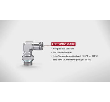 Push-in T-fitting, rotating, R 1/8 o., for hose exterior Ø 4 mm
