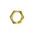 Hexagonal counter nut, M20x1.5, AF 27, Brass