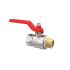 Ball valve, Standard type, IT/ET, nickel-plated brass, G 1/4