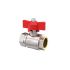 Ball valve, Standard type, IT/IT, nickel-plated brass, G 1 1/4