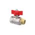 Ball valve, Standard type, IT/ET, nickel-plated brass, G 1 1/4