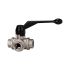 3-way ball valve, T-hole, standard type, Rp 3/4