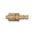 Nipple for couplings I.D. 2.7, bright brass, for hose 5x3