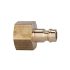 Nipple for couplings I.D. 5, bright brass, G 1/4 IT, AF 17