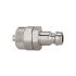 Nipple for couplings I.D. 5, nickel-plated brass, for hose 8x6