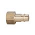 Nipple for couplings I.D. 7.2 - 7.8, bright brass, G 3/8 IT