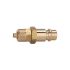 Nipple for couplings I.D. 7.2 - 7.8, bright brass, for hose 8x6