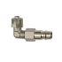 Plug-in angle for I.D. 7.2-7.8, nickel-plated brass, for hose 8x6