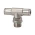 Push-in T-fitting »metallica« rotating, G 1/8 o., hose ext. Ø 6