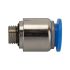 Straight push-in fitting »Blue Series«, round, M5 o.