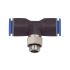 Push-in T-fitting »Blue Series«, rotating, M5 o.