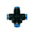 Push-in X-connector »Blue Series«, for hose exterior Ø 8 mm