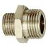 Double threaded nipple, G 3 o., G 3 o., nickel-plated brass