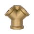 Distributor, 2-fold, G 1/2 i., 2 x G 1/2 IT, Bright brass