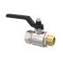 Ball valve standard type, IT/ET, nickel-plated brass, G 3/4