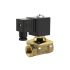 2/2 solenoid valve, NC, G 3/8, PN 0-12, FPM, comb. op., 230V AC