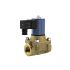 2/2 solenoid valve, NC, G 3/4, PN 0-12, FPM, comb. op., 230V AC