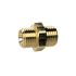 Double threaded nipple, M3 o., M3 o., AF 5, Brass